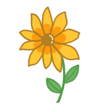 卡通风格向日葵插画素材