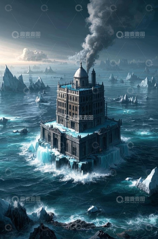 海上漂浮的奇幻建筑