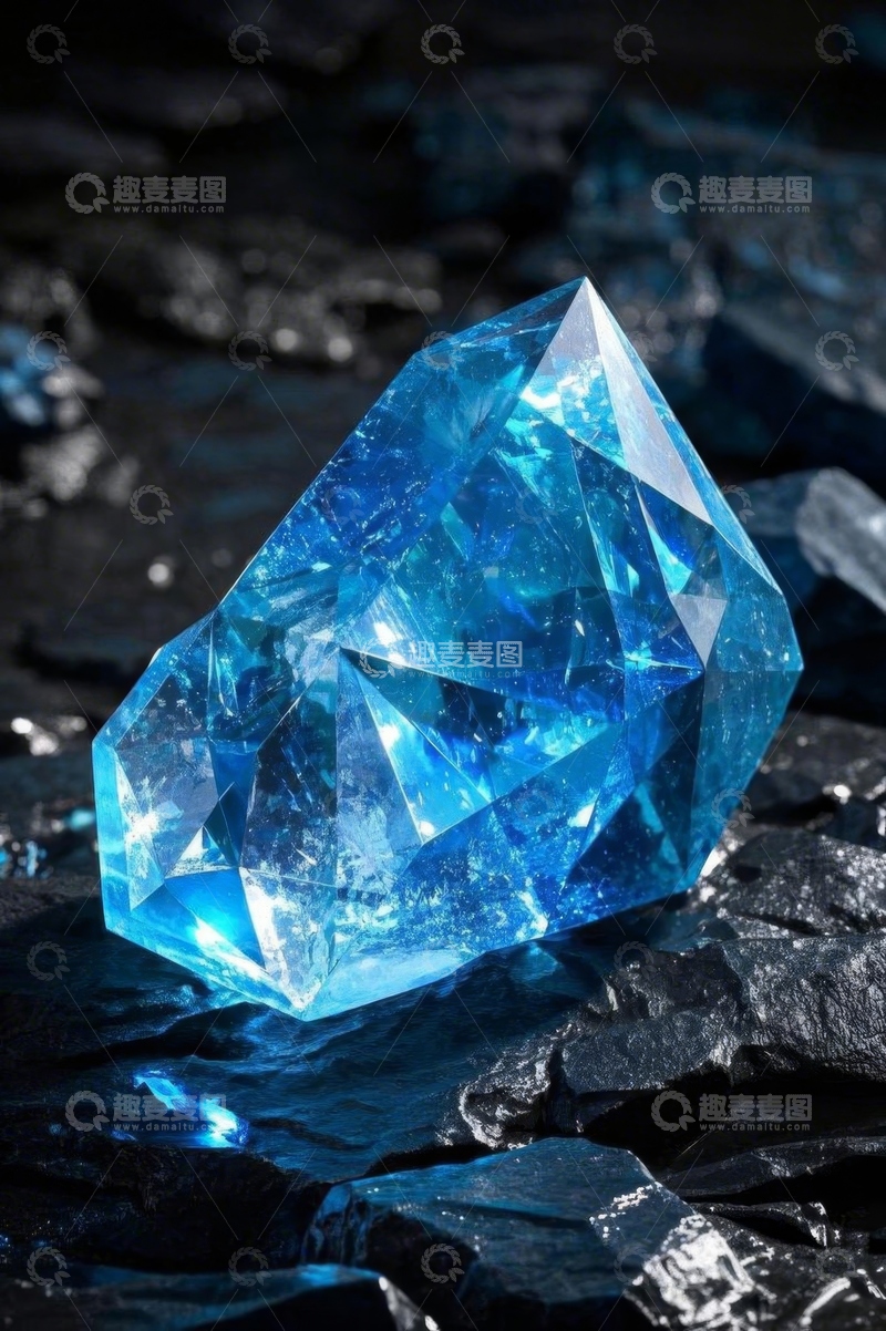 高清大图下载【趣麦麦图】蓝色宝石特写素材