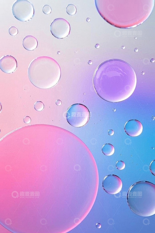 彩色背景上的水滴图案