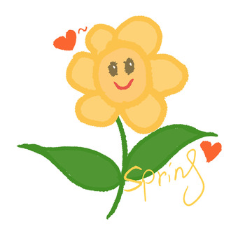 卡通风春季花朵设计素材