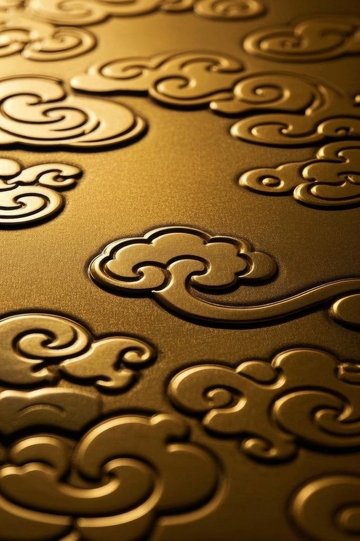 金色云纹装饰图案