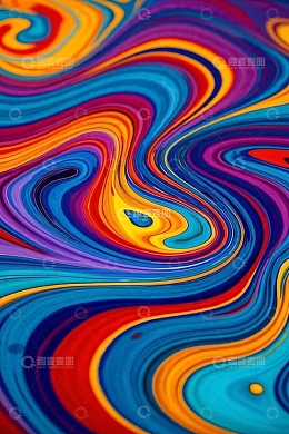 多彩流体艺术纹理图案