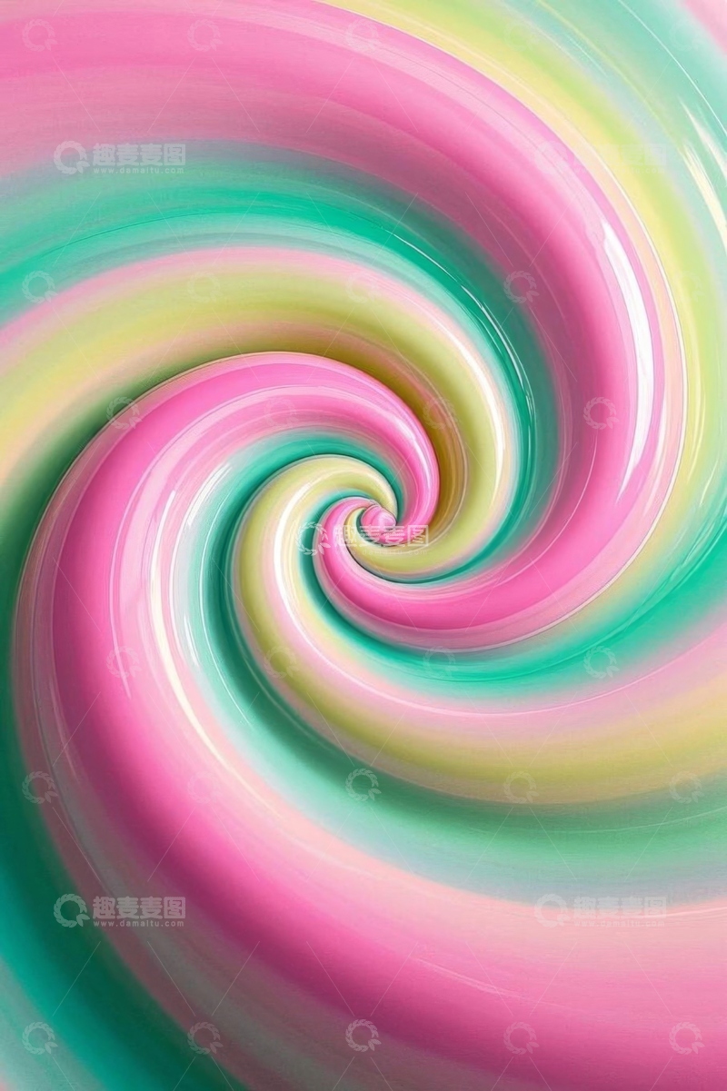 高清大图下载【趣麦麦图】彩色漩涡抽象背景