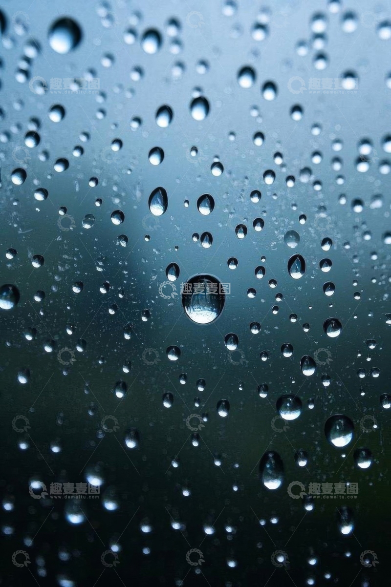高清大图下载【趣麦麦图】玻璃上的水滴特写