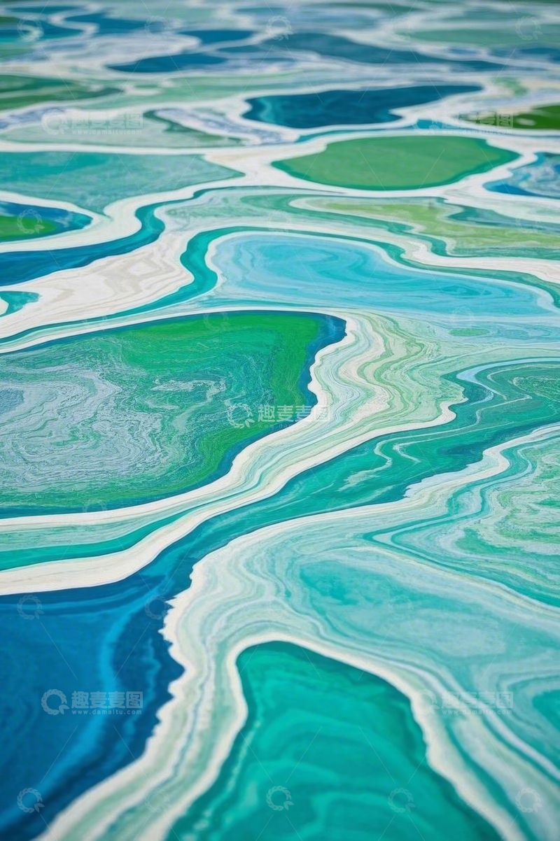 高清大图下载【趣麦麦图】蓝绿相间艺术纹理图案