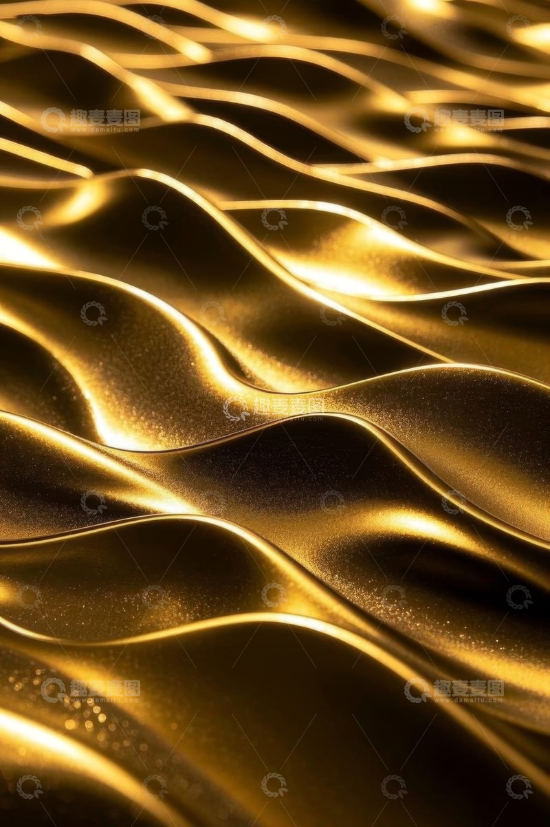 高清大图下载【趣麦麦图】金色抽象纹理背景素材