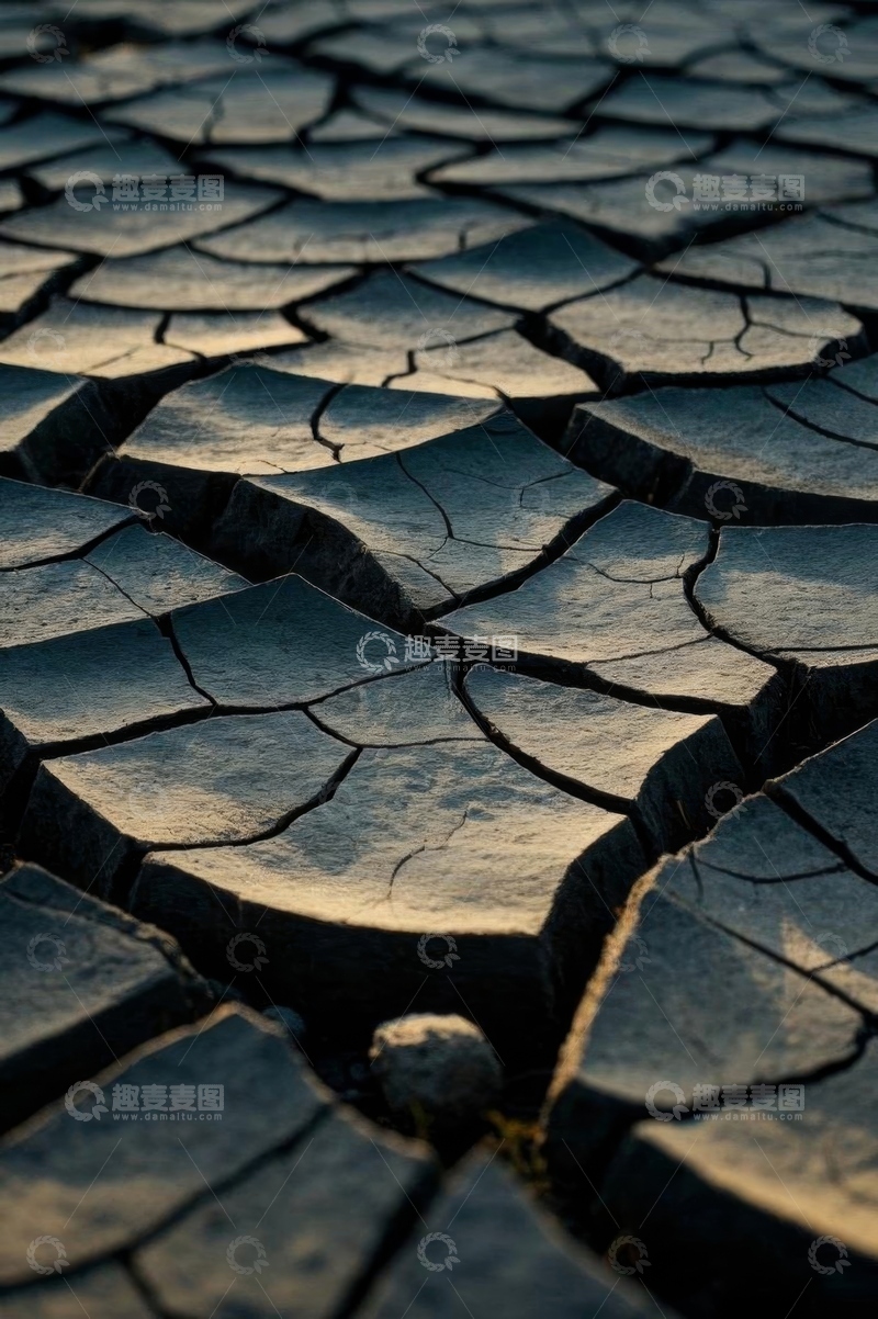 高清大图下载【趣麦麦图】干旱土地干裂特写