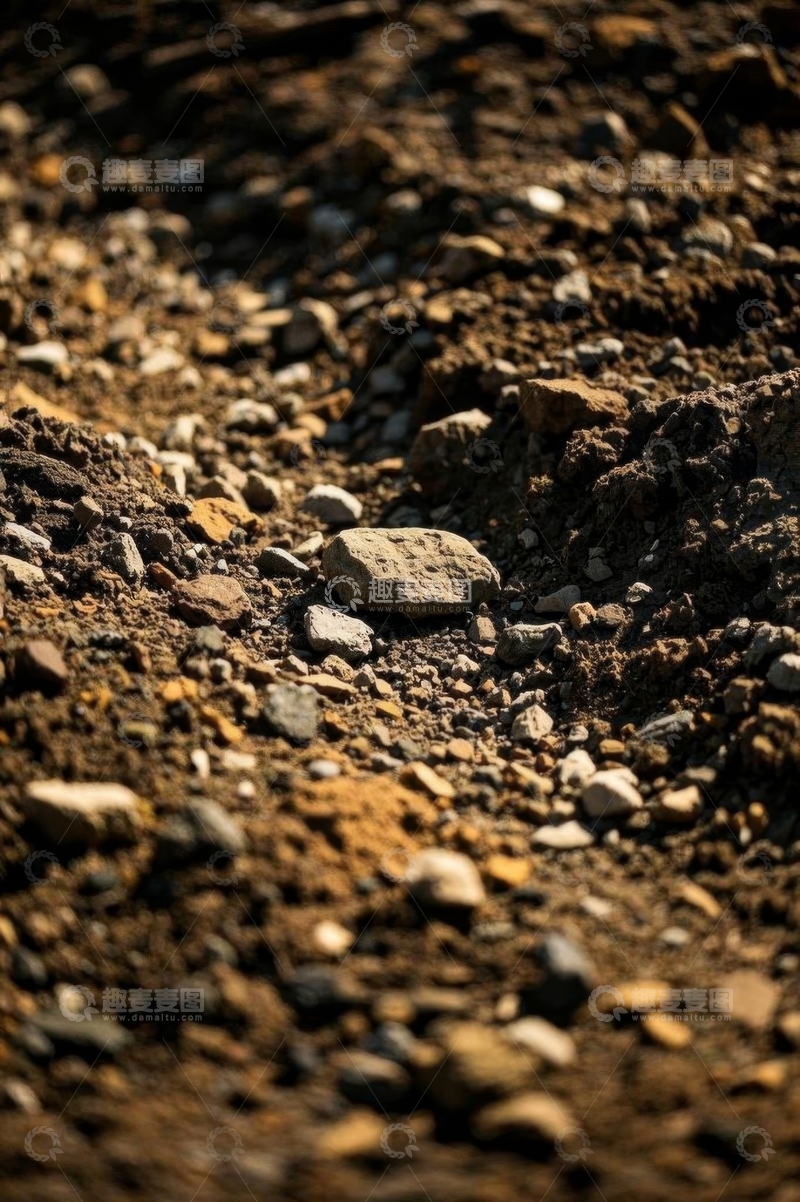 高清大图下载【趣麦麦图】地面上的碎石与泥土