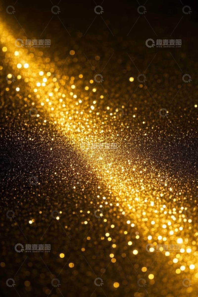 高清大图下载【趣麦麦图】金色发光粒子抽象背景