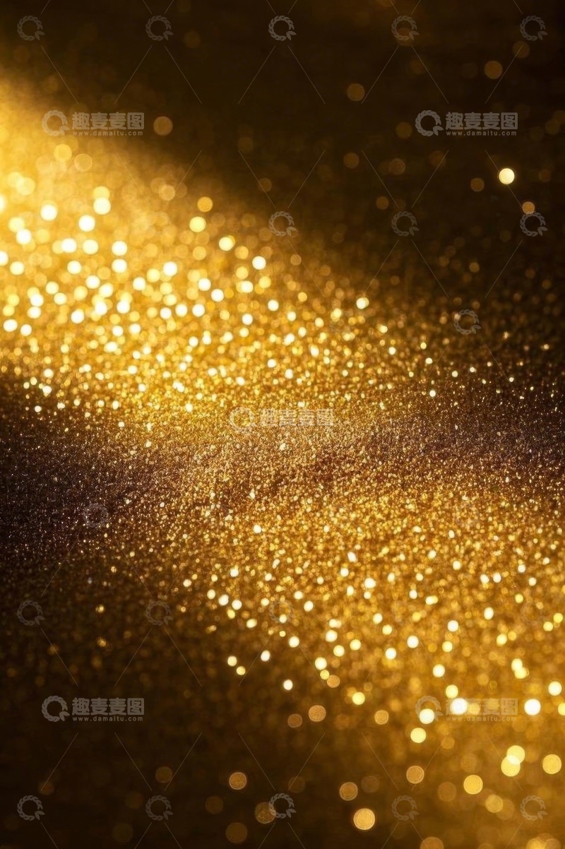 高清大图下载【趣麦麦图】金色发光光斑背景素材