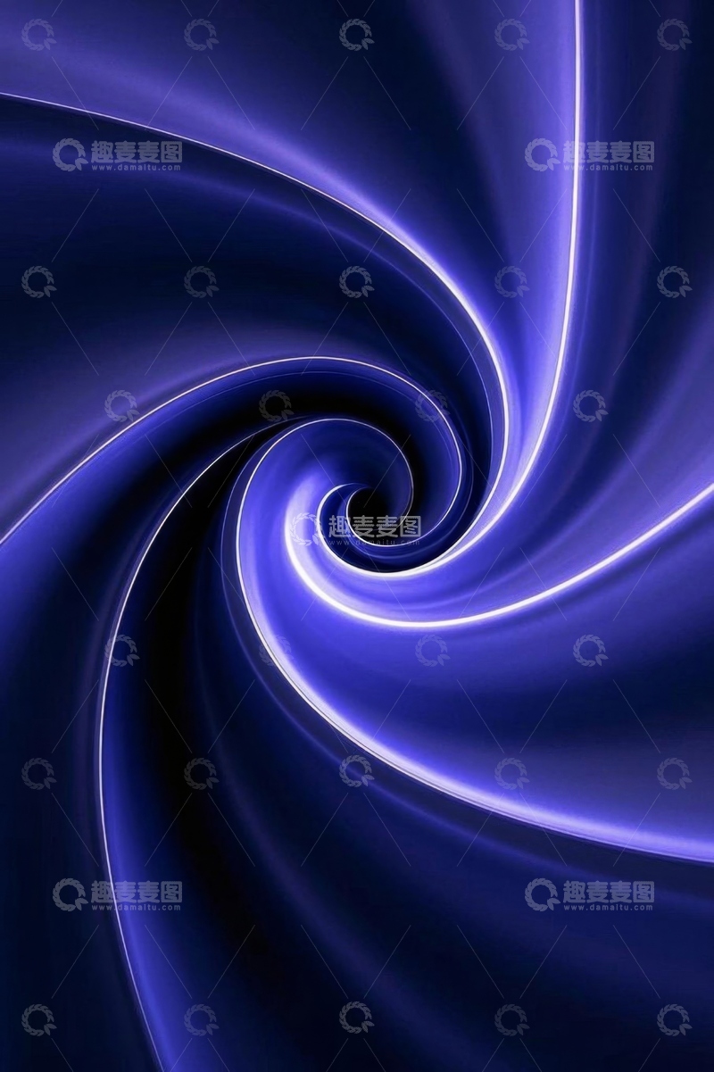 高清大图下载【趣麦麦图】蓝色抽象螺旋背景素材