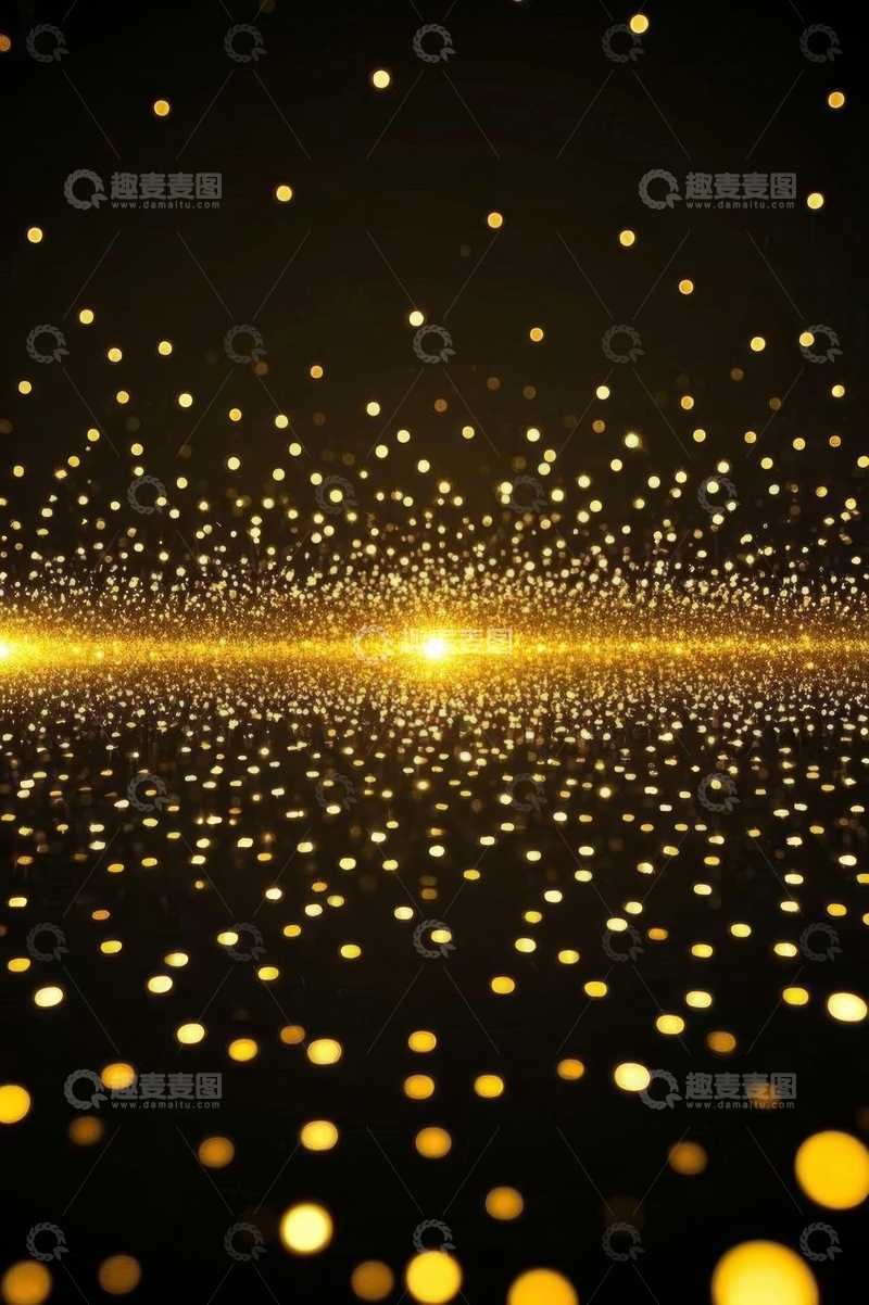 高清大图下载【趣麦麦图】金色发光粒子抽象背景