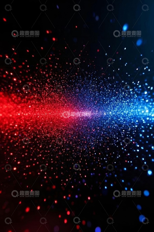 红蓝粒子发光背景素材