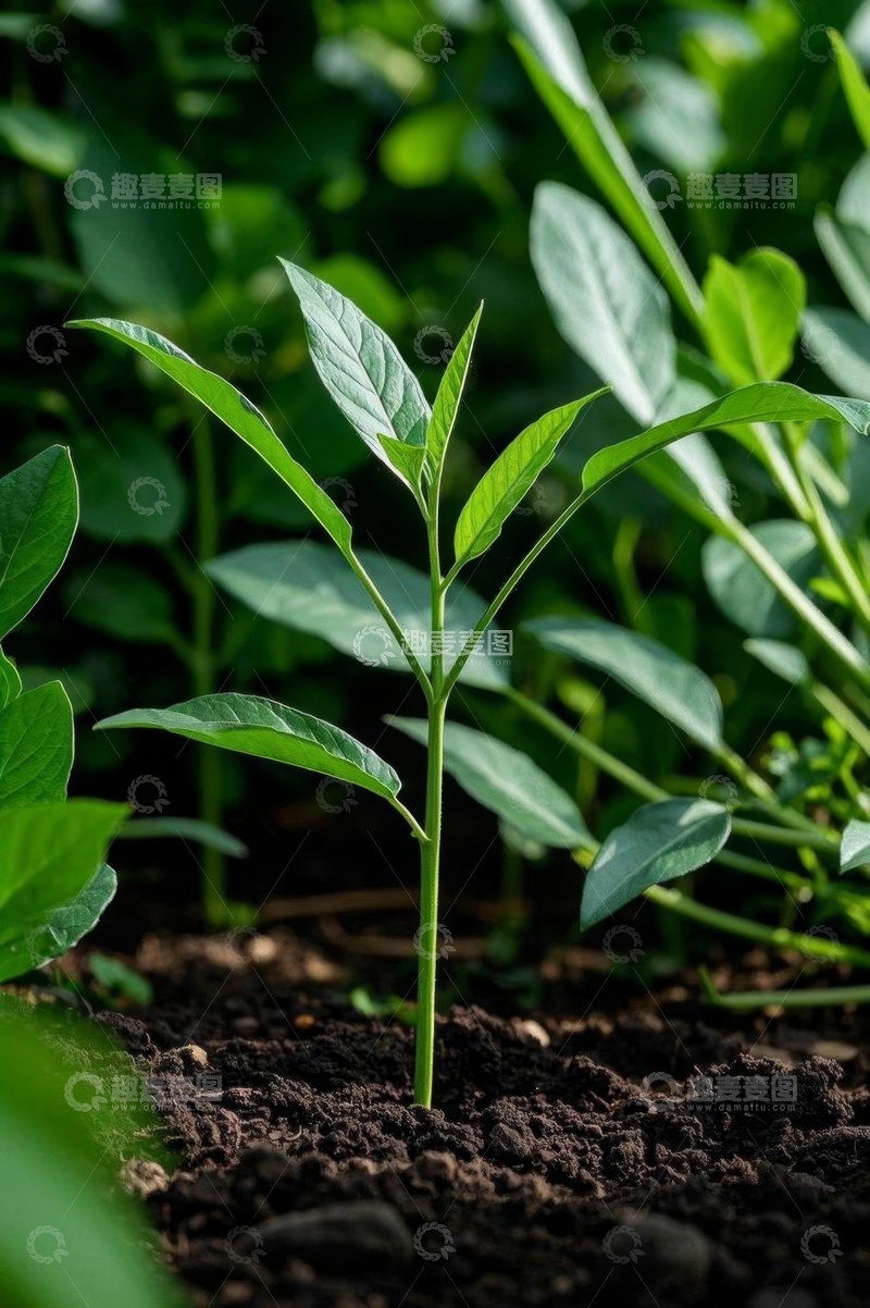 高清大图下载【趣麦麦图】嫩绿植物幼苗特写