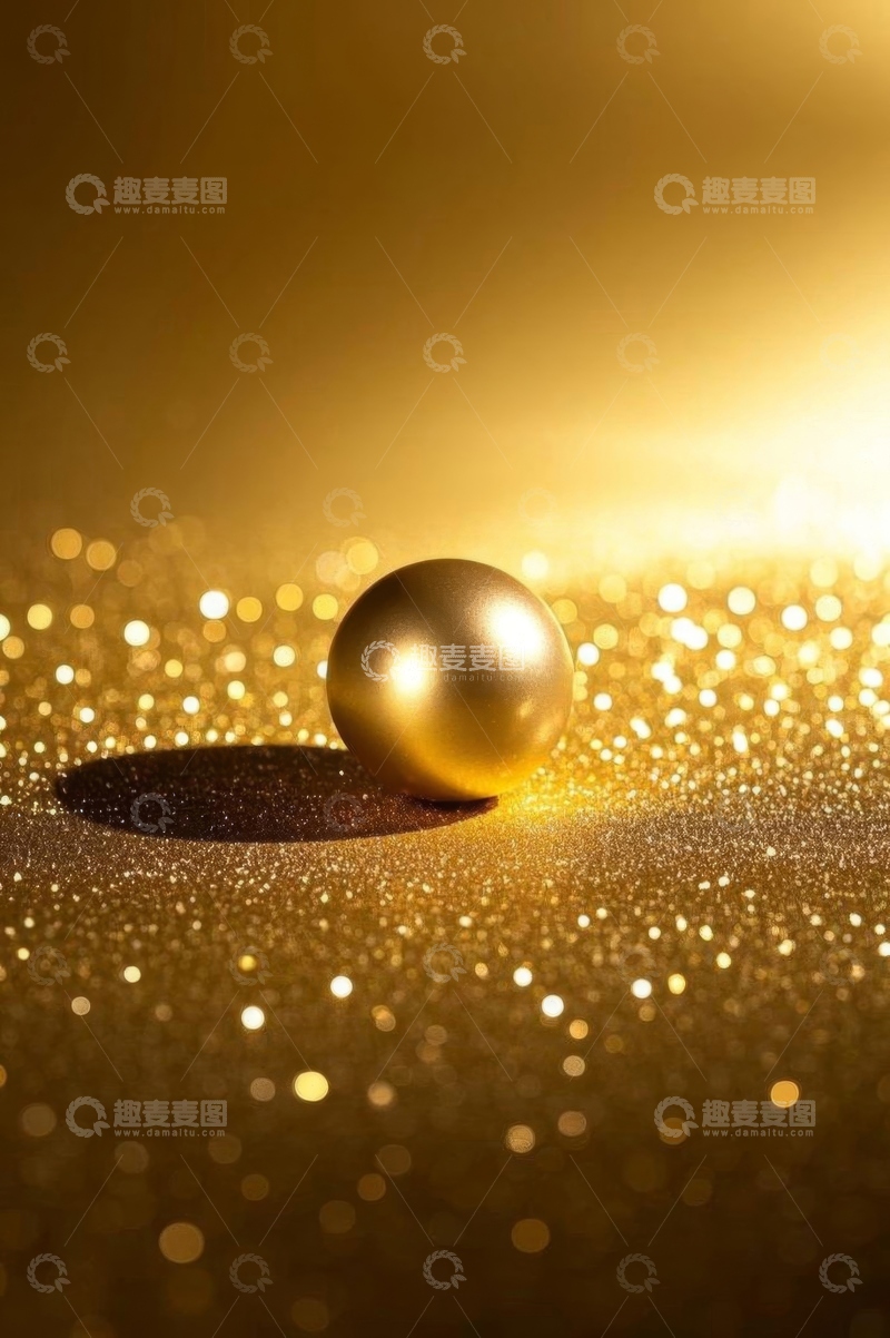 高清大图下载【趣麦麦图】金色圆球闪亮背景特写