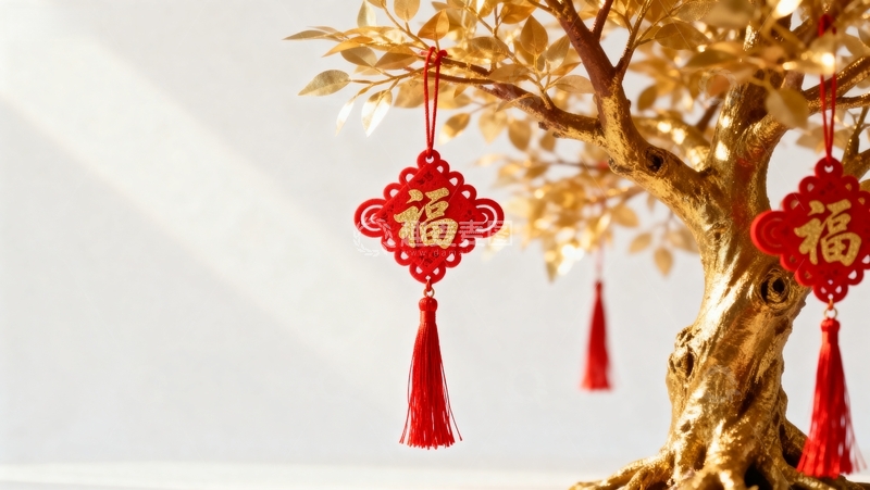 高清大图下载【趣麦麦图】福字挂饰树装饰