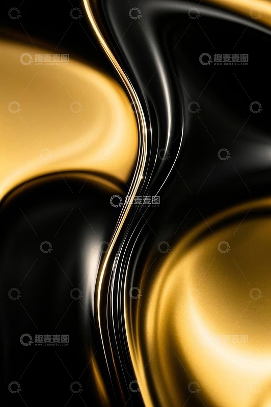 黑金抽象流体背景素材