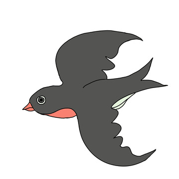 卡通燕子插画设计素材