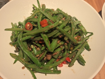 家常豆角炒肉末