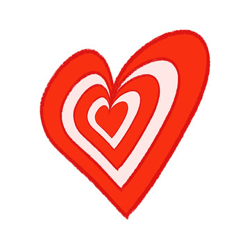 卡通爱心图案插画素材