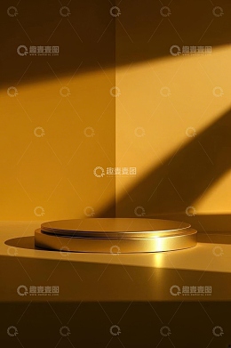 金色展示台背景光影效果