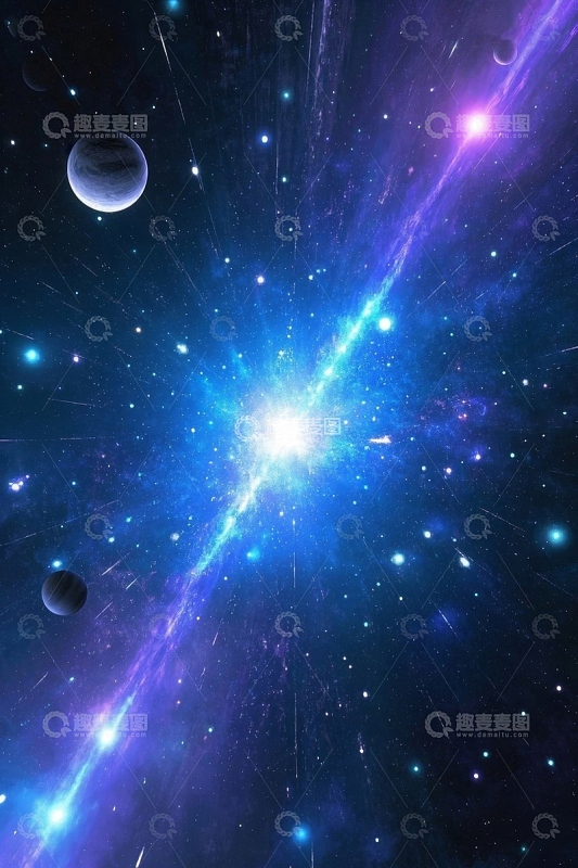 绚丽宇宙星空与行星景象