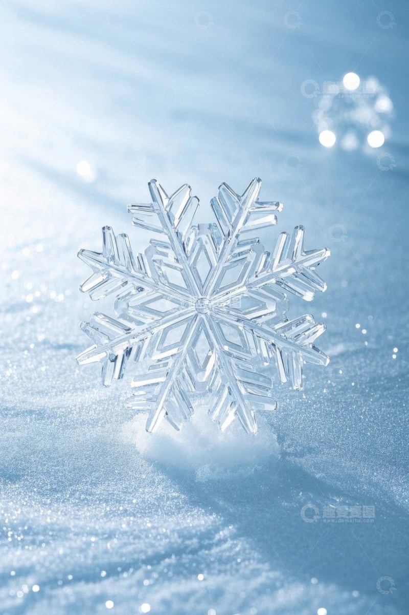 高清大图下载【趣麦麦图】特写晶莹雪花