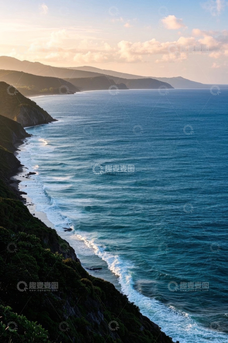 高清大图下载【趣麦麦图】海岸线自然风光全景
