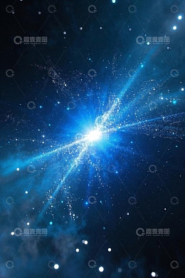 璀璨星空蓝色宇宙光效