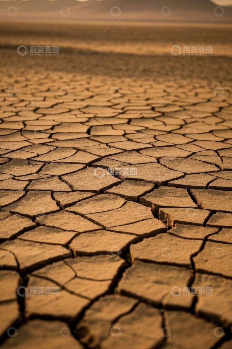 高清大图下载【趣麦麦图】干旱土地干裂特写