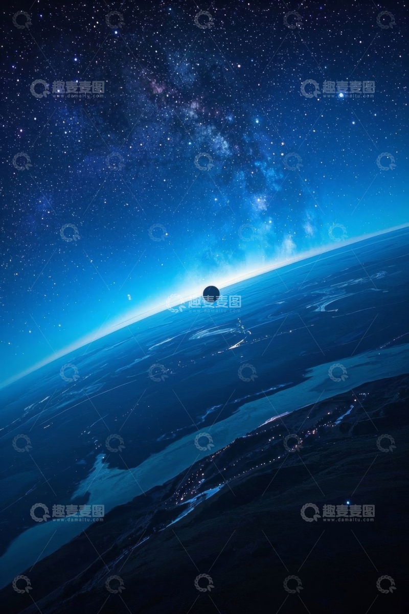 高清大图下载【趣麦麦图】地球星空宇宙远景
