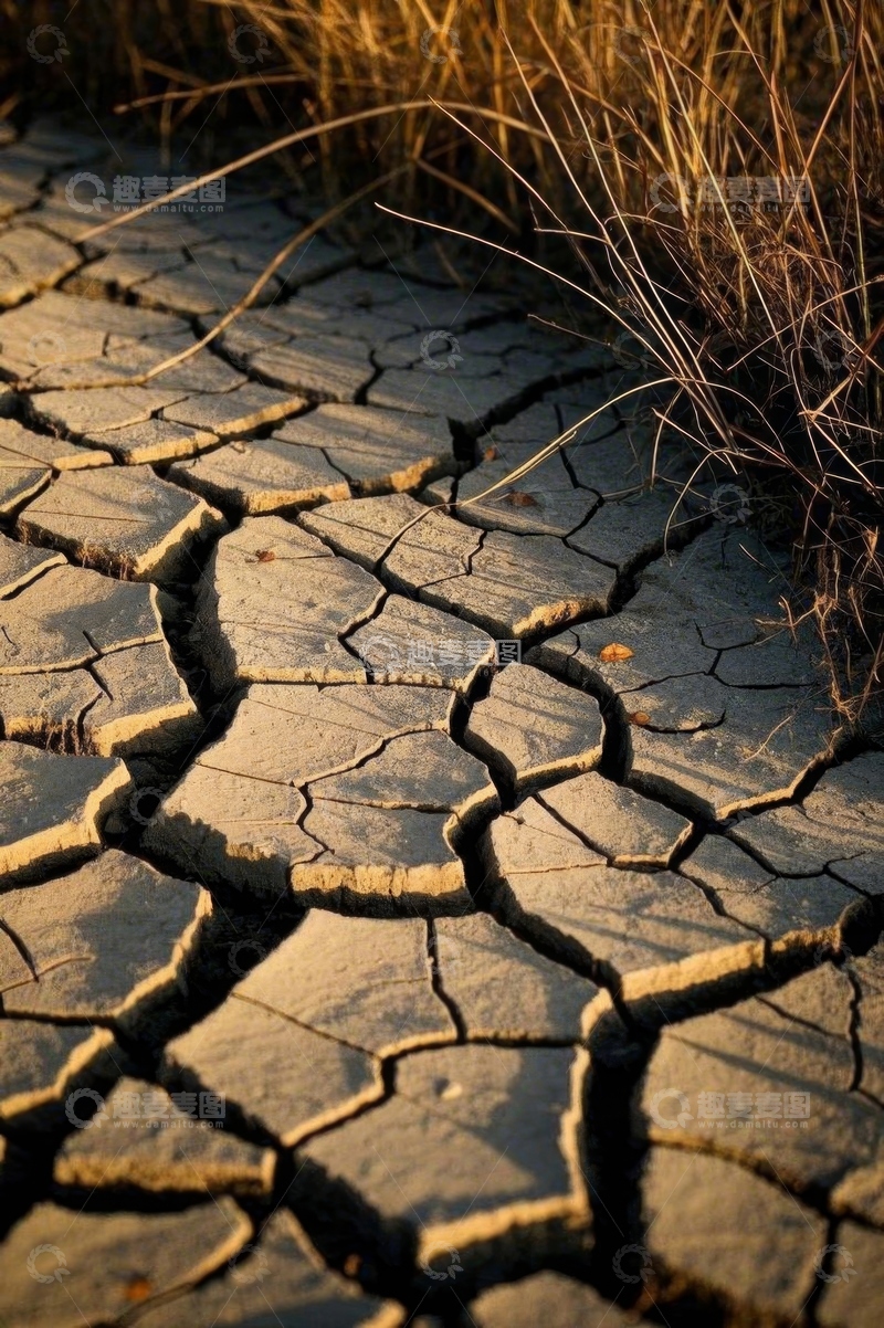 高清大图下载【趣麦麦图】干旱土地干裂景象