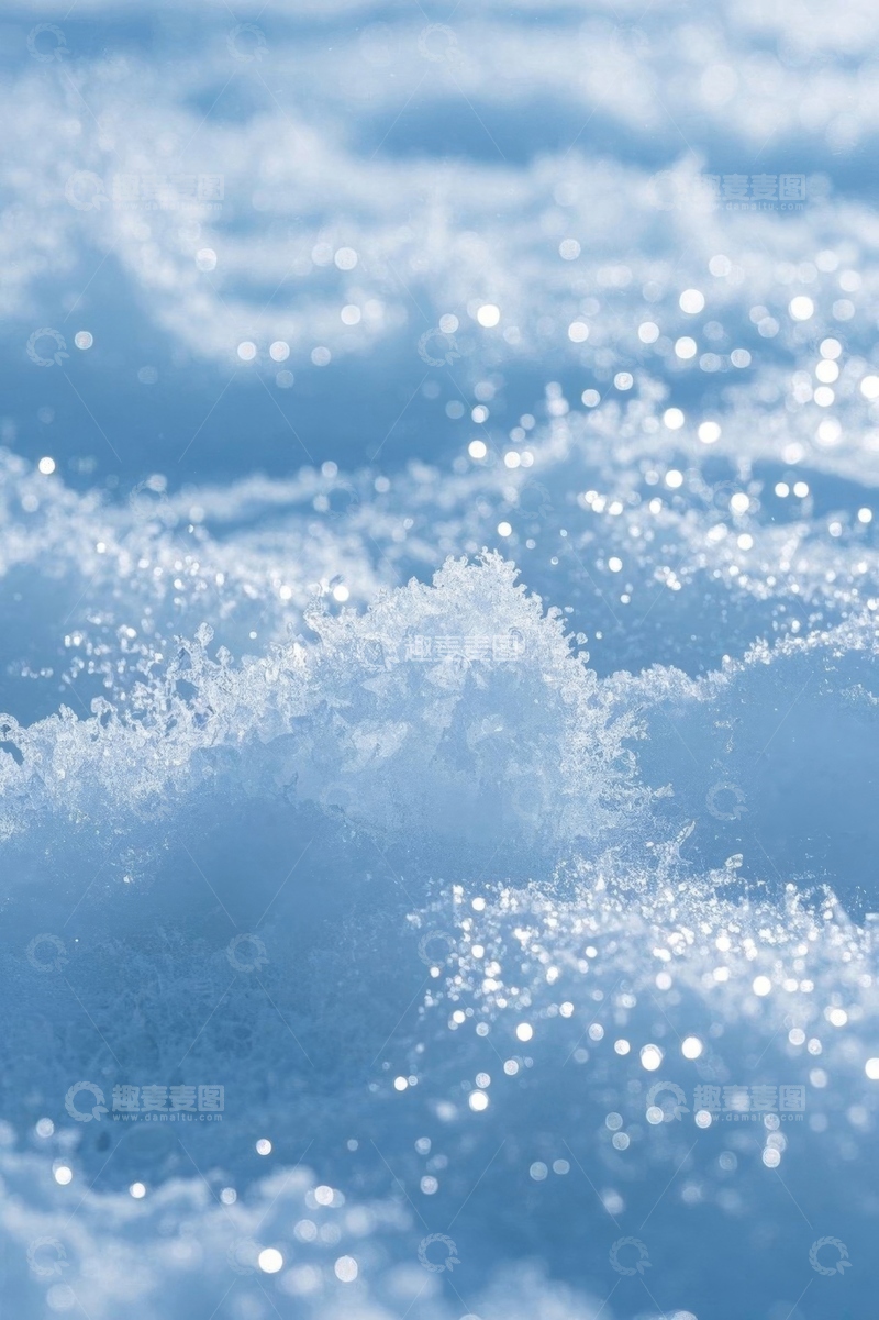 高清大图下载【趣麦麦图】微距特写雪景