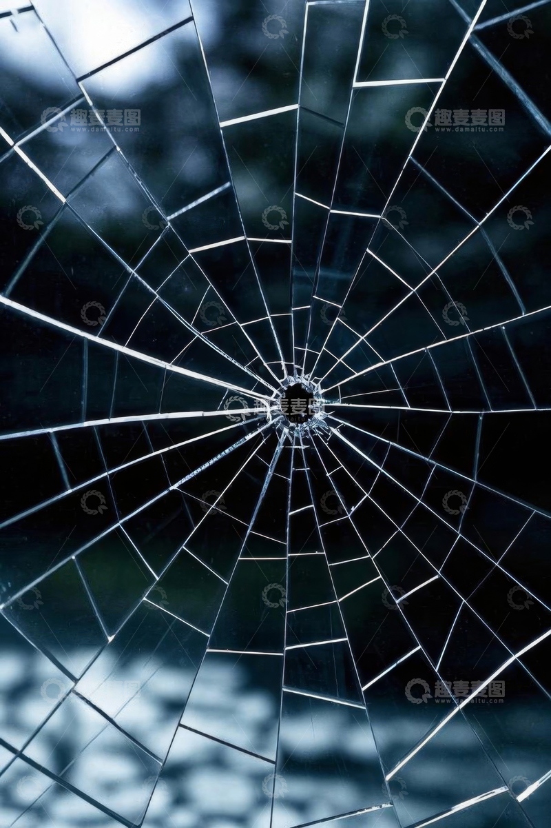 高清大图下载【趣麦麦图】破碎玻璃特写