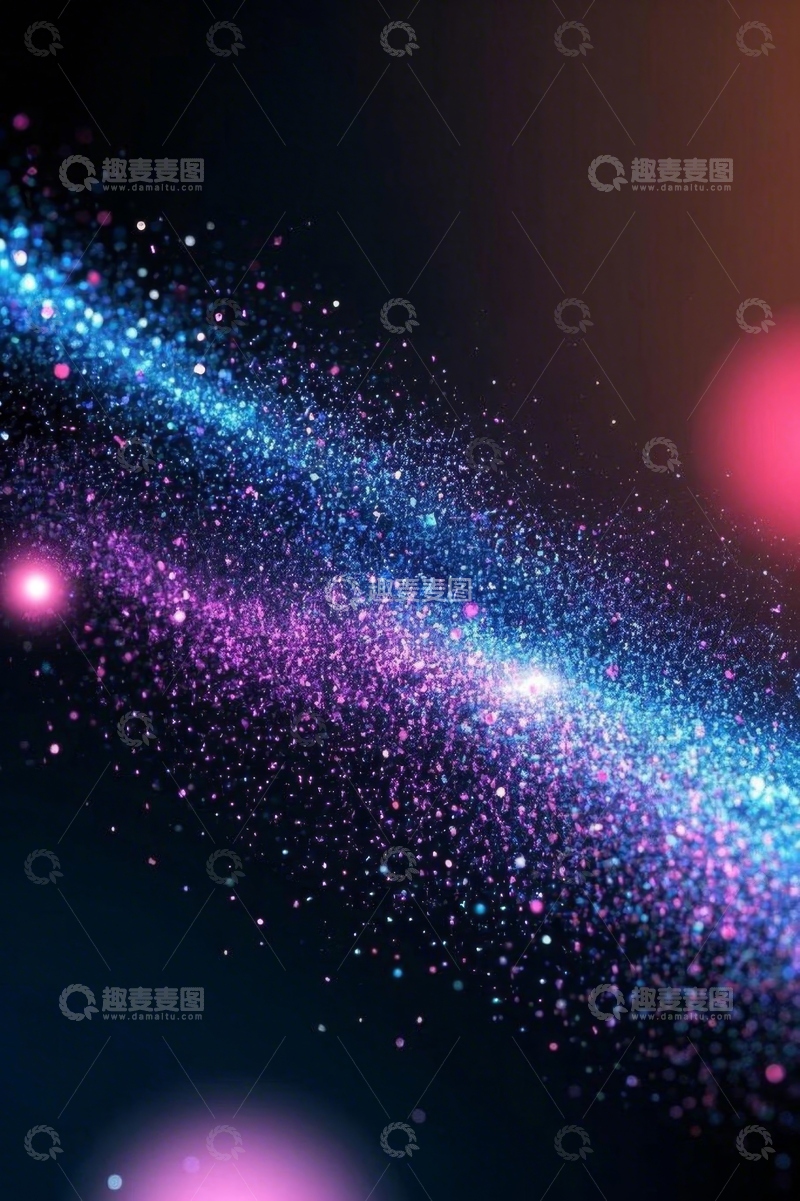 高清大图下载【趣麦麦图】梦幻粒子发光背景素材