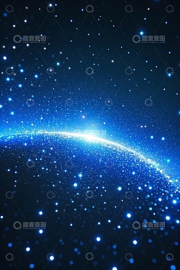 蓝色星空粒子背景素材