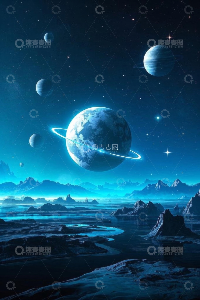 高清大图下载【趣麦麦图】宇宙星球与外星地貌景观