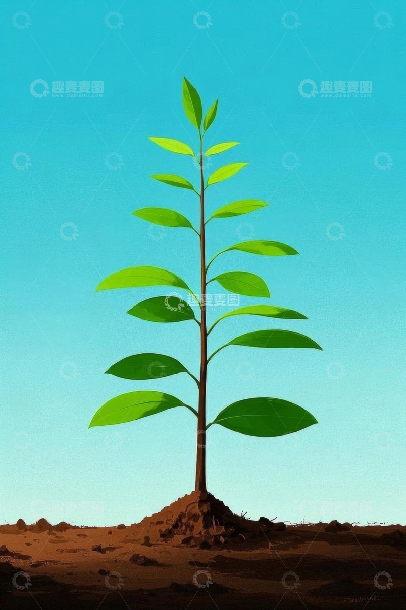 高清大图下载【趣麦麦图】绿色植物幼苗生长画面