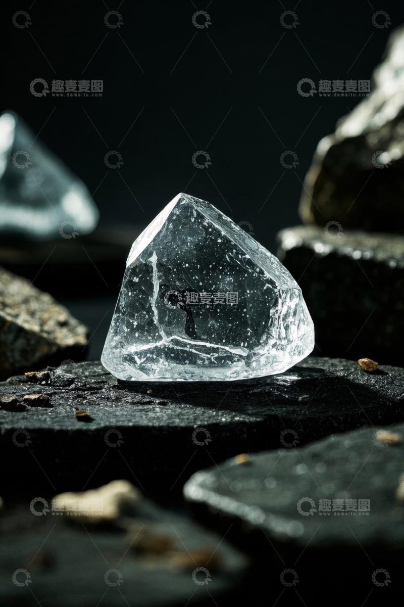 高清大图下载【趣麦麦图】透明水晶宝石特写