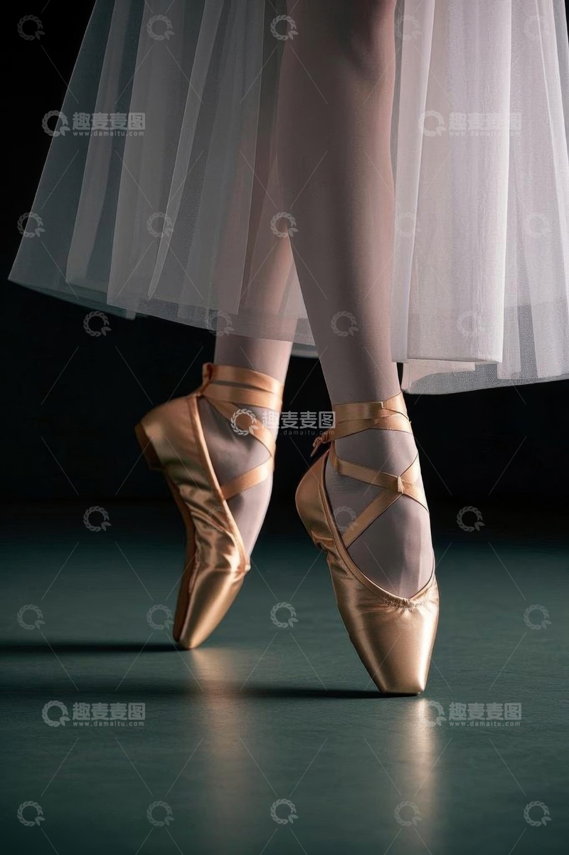 高清大图下载【趣麦麦图】芭蕾舞演员足尖特写