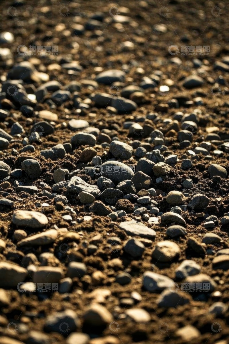 高清大图下载【趣麦麦图】地面上的碎石特写