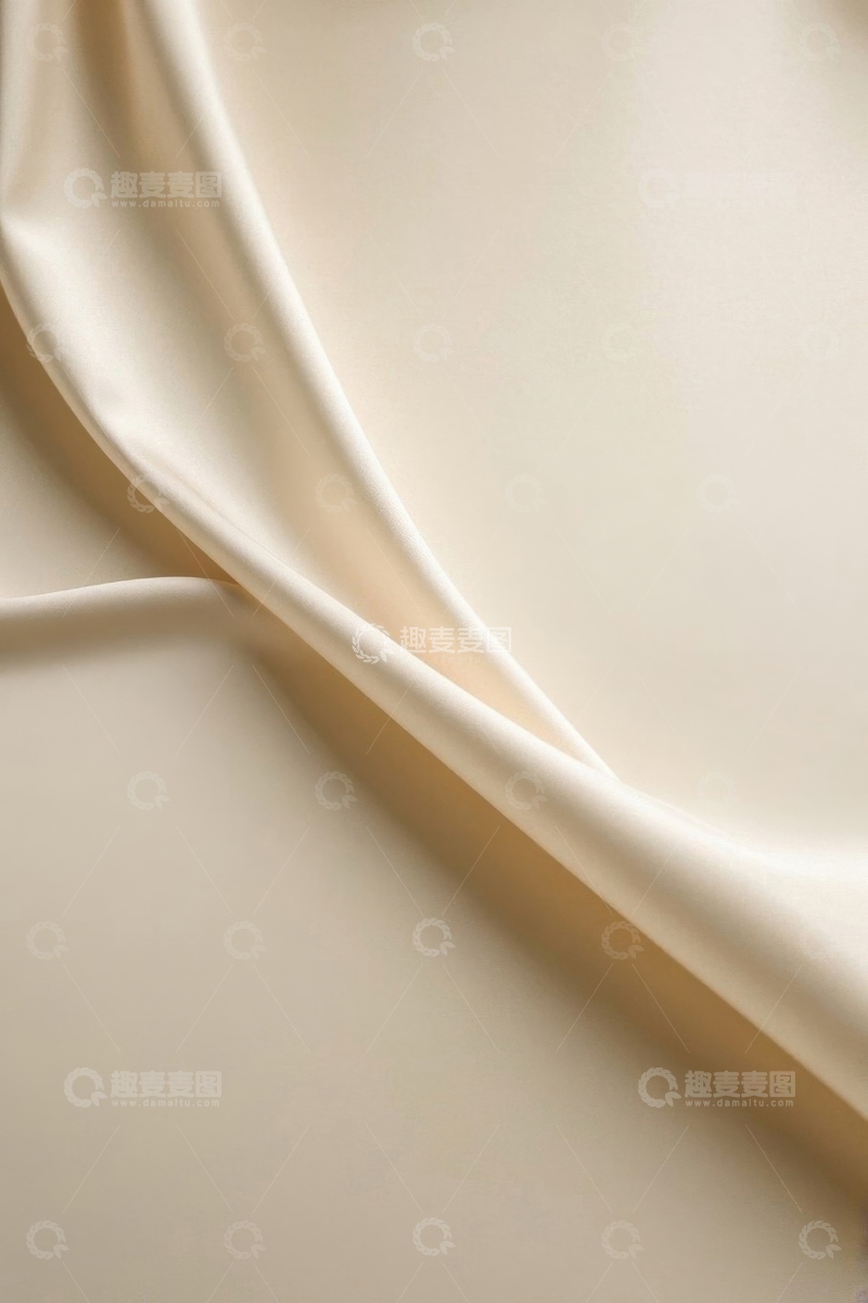 高清大图下载【趣麦麦图】米白色丝绸织物特写