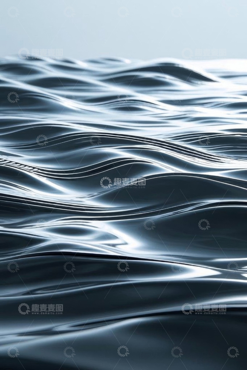 高清大图下载【趣麦麦图】蓝色水波纹理自然画面