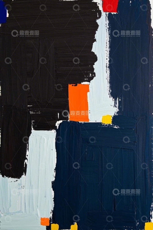 抽象色彩笔触艺术画作