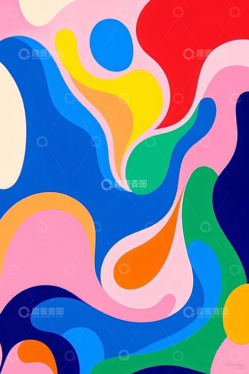 高清大图下载【趣麦麦图】多彩抽象艺术图案背景