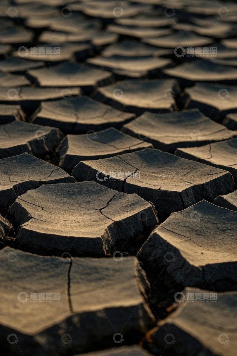 高清大图下载【趣麦麦图】干裂地面干旱景象