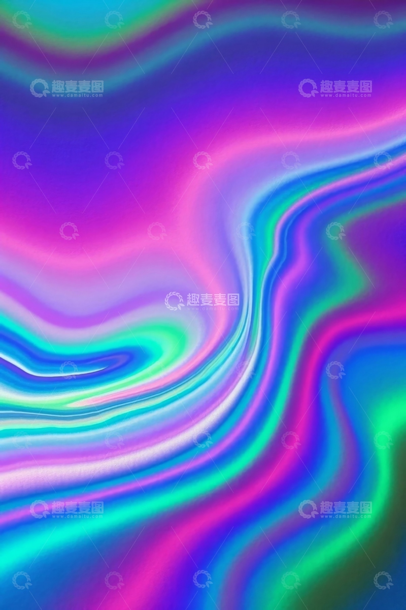高清大图下载【趣麦麦图】彩色抽象渐变流体背景
