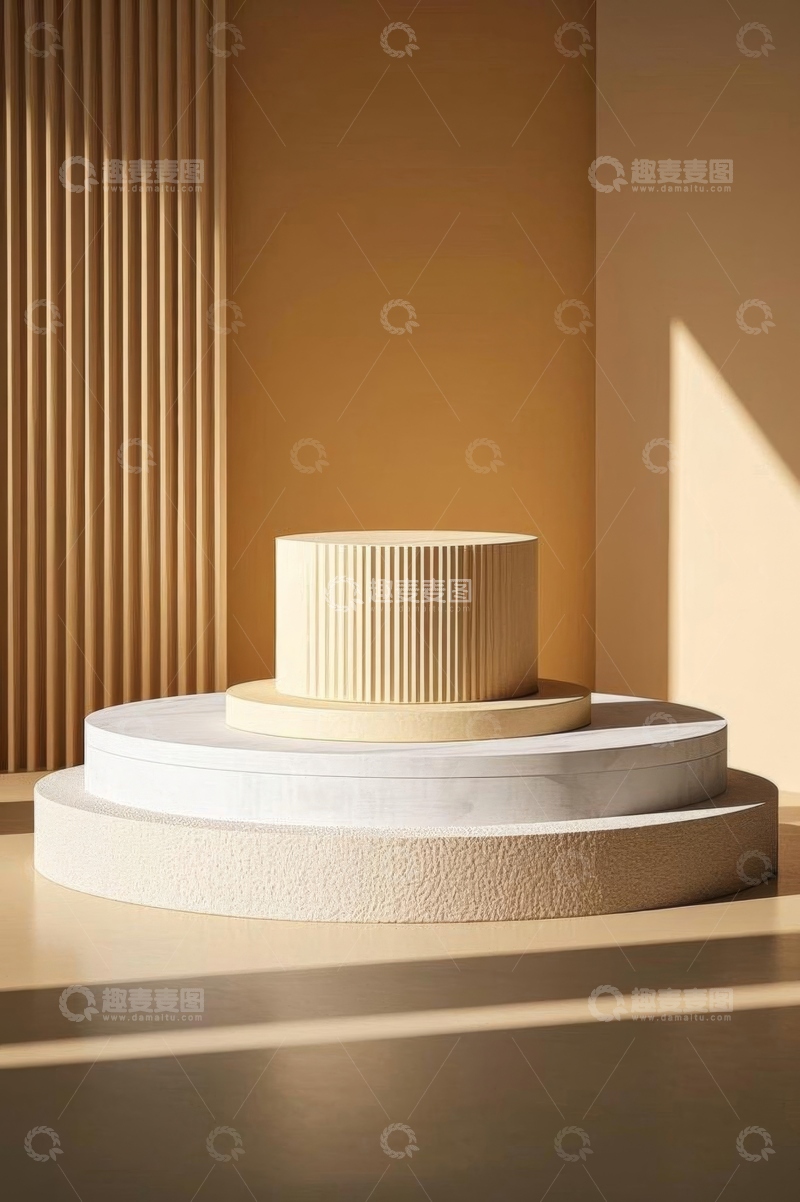 高清大图下载【趣麦麦图】简约风格多层圆形展示台