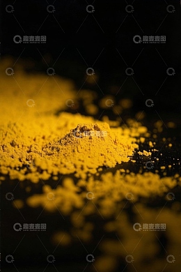 黄色粉末特写素材